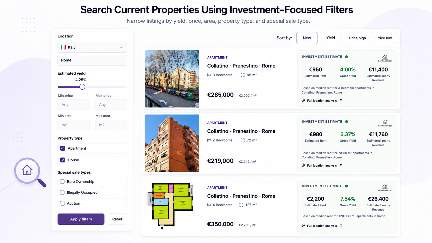 Properties filters
