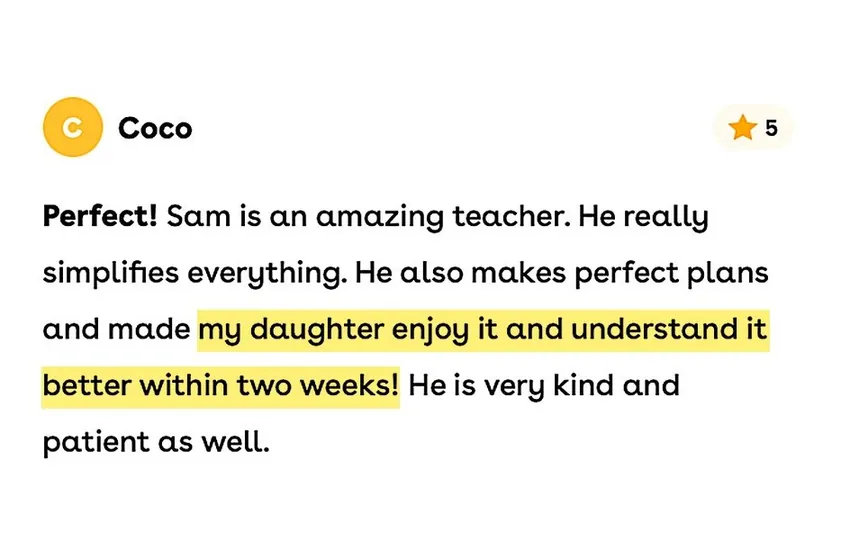 Five star review