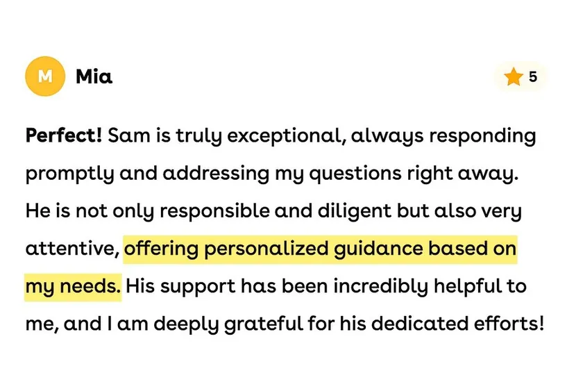 Five star review