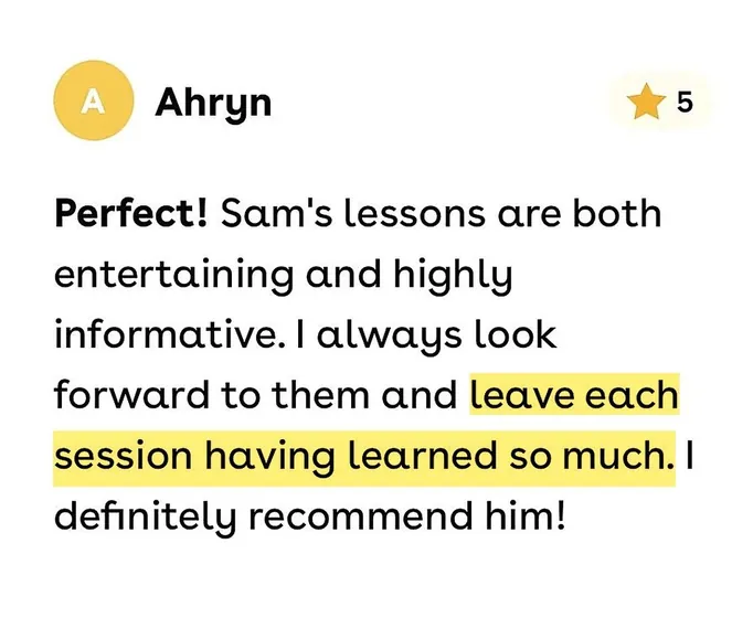 Five star review