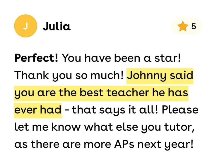 Five star review