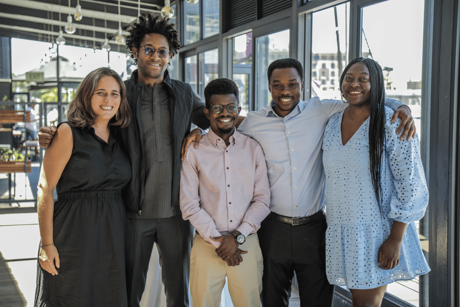 Meet the 5 select Entrepreneur Support Organizations From left to right: Tatiana Pereira - CEO of IdeiaLab, Sydney Thiam - Venture Building Lead Catalyst Fund, Kofi Biney - Ghana Programs Manager and Joseph Mwanyika CEO of Ennovate Ventures.