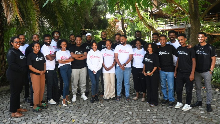 The first cohort of the Mastercard Foundation EdTech Fellowship in Ethiopia in a picturesque setting at the Kuriftu Resort and Spa for an Immersion Week.