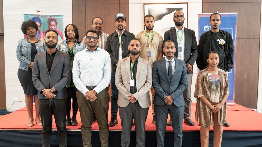 The inaugural 12 Mastercard Foundation EdTech Fellows in Ethiopia