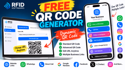 Free QR Code Generator Promo.png Google Review Stand: Dual-Mode QR Scan & NFC Tap Test