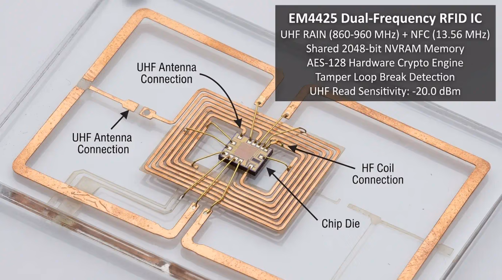 EM Microelectronic dual frequency architecture for RFID solutions EM Microelectronic dual frequency architecture for RFID solutions