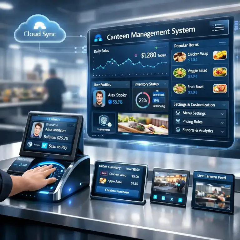 futuristic interface for canteen management system
