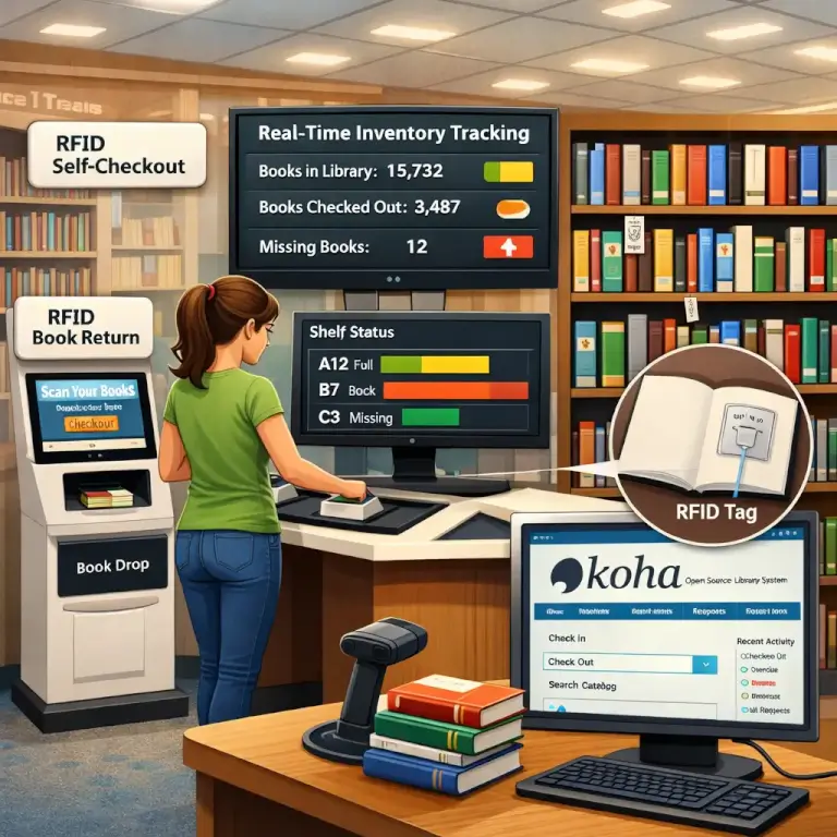 library inventory management system interface