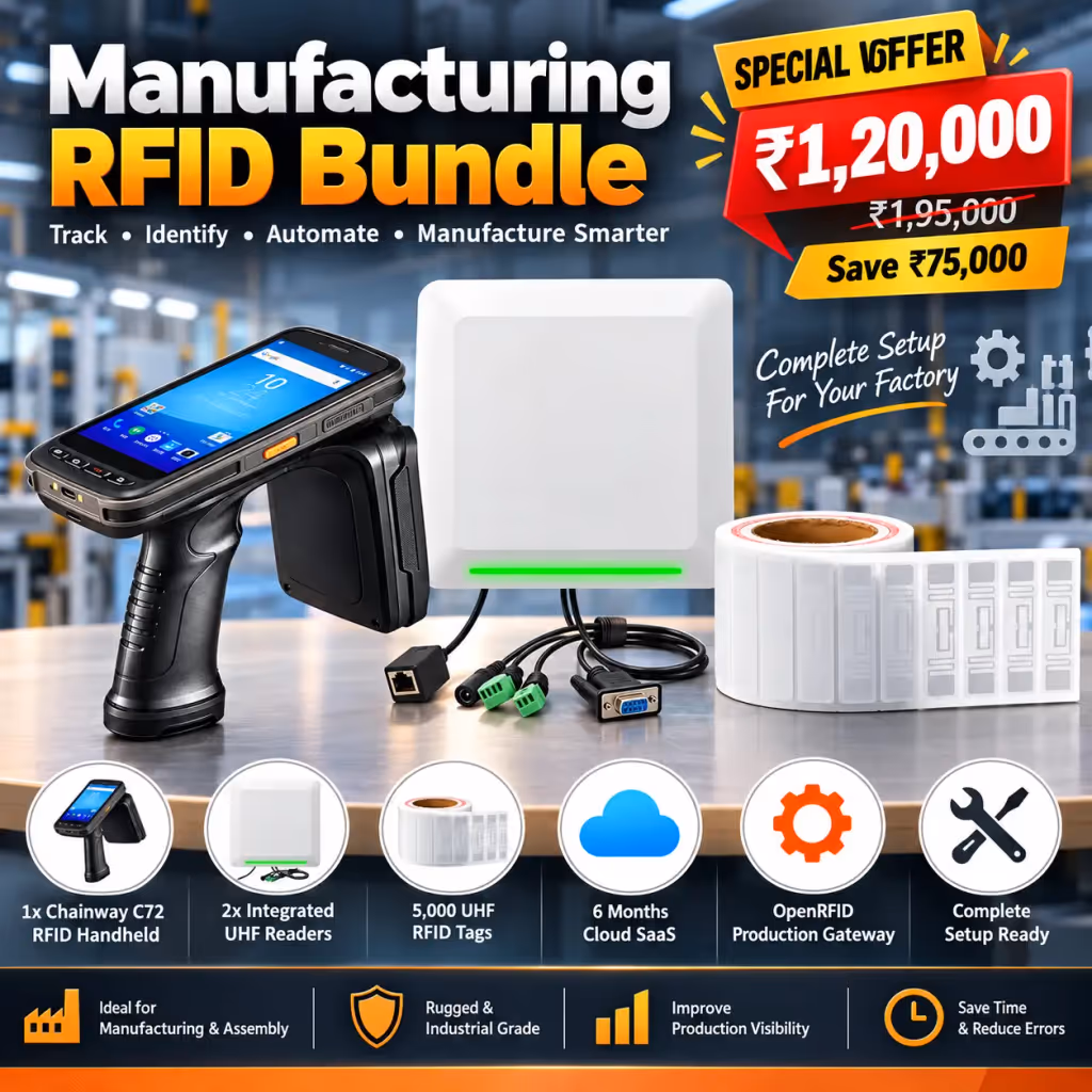 Manufacturing UHF RFID tracking bundle for industrial automation