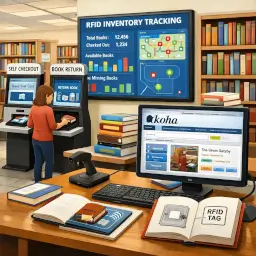 advanced RFID system in a modern library