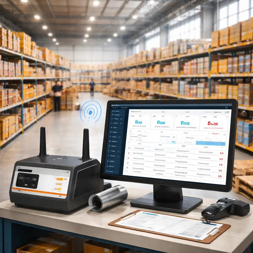 Cloud warehouse dashboard displaying real-time pallet locations, bin racking, and stock counts