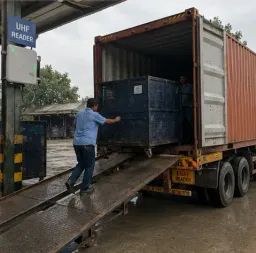 RFID metal trolley for efficient loading and transport