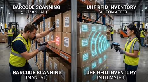 Comparison of RFID and barcode technology for inventory tracking