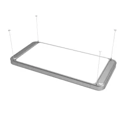 Back view of UHF ceiling RFID reader showing design and features