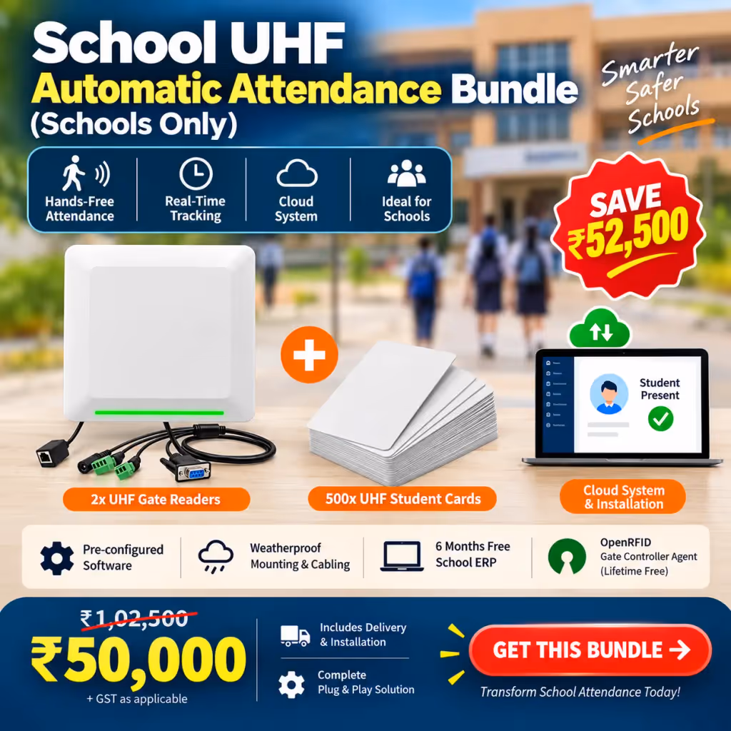 UHF RFID school attendance tracking bundle