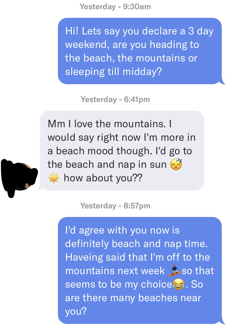 Conversation screenshot