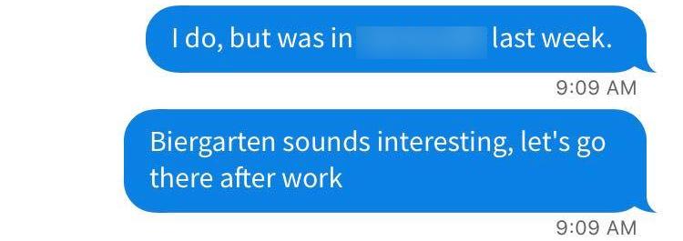 Conversation screenshot