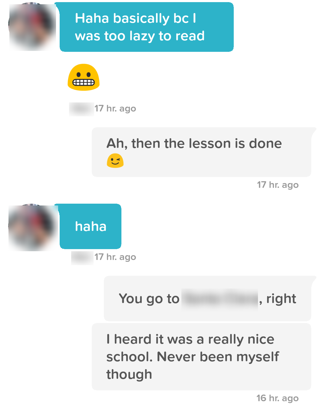 Conversation screenshot