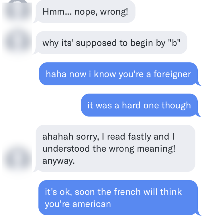 Conversation screenshot