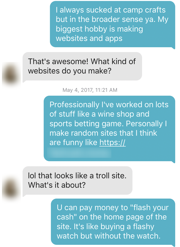 Conversation screenshot