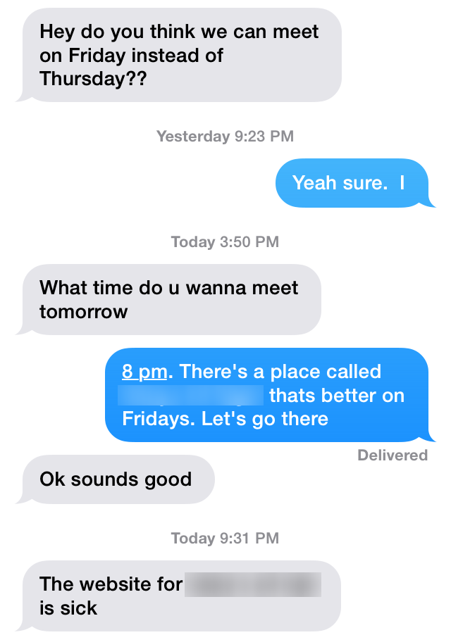 Conversation screenshot