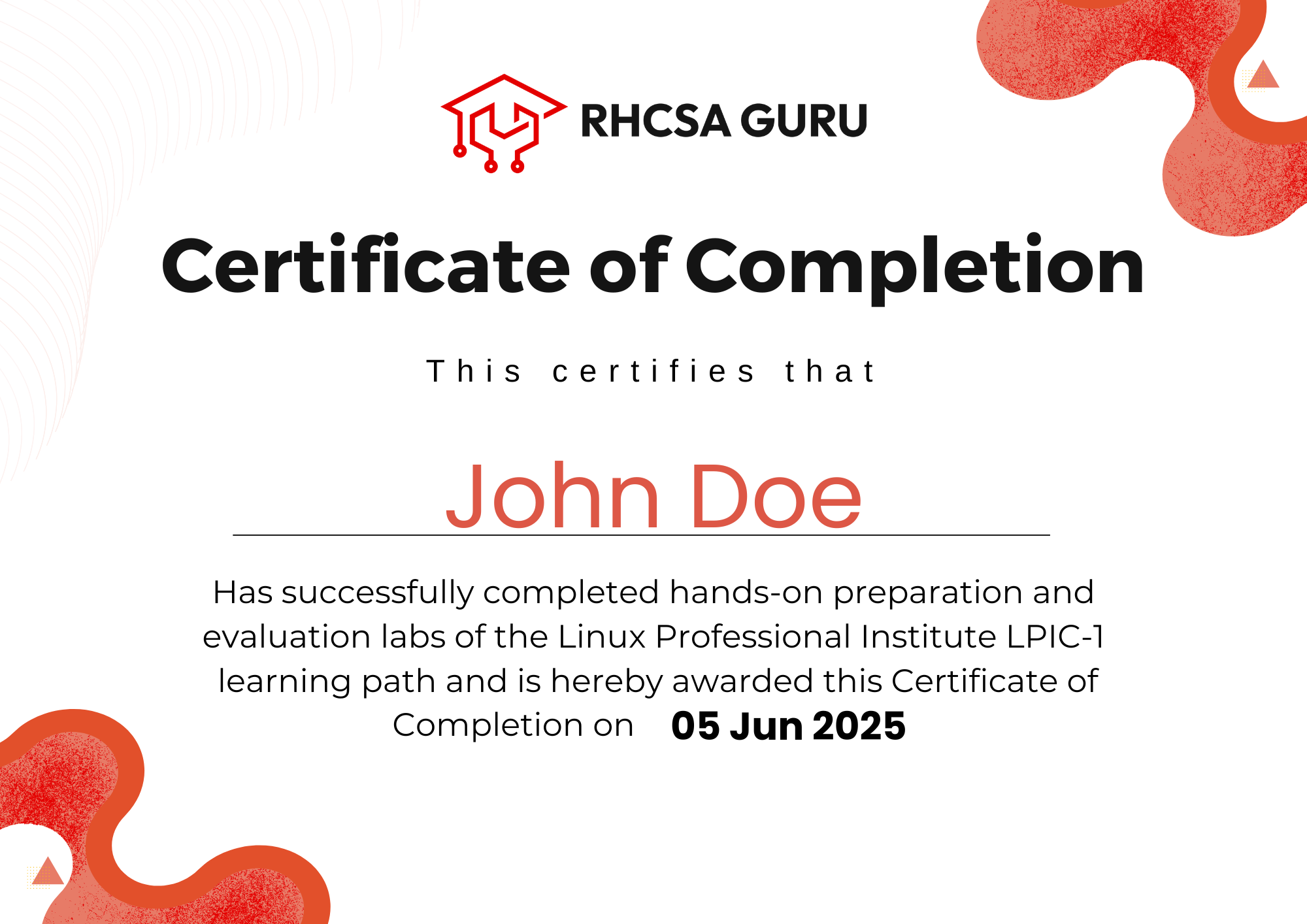 certificate