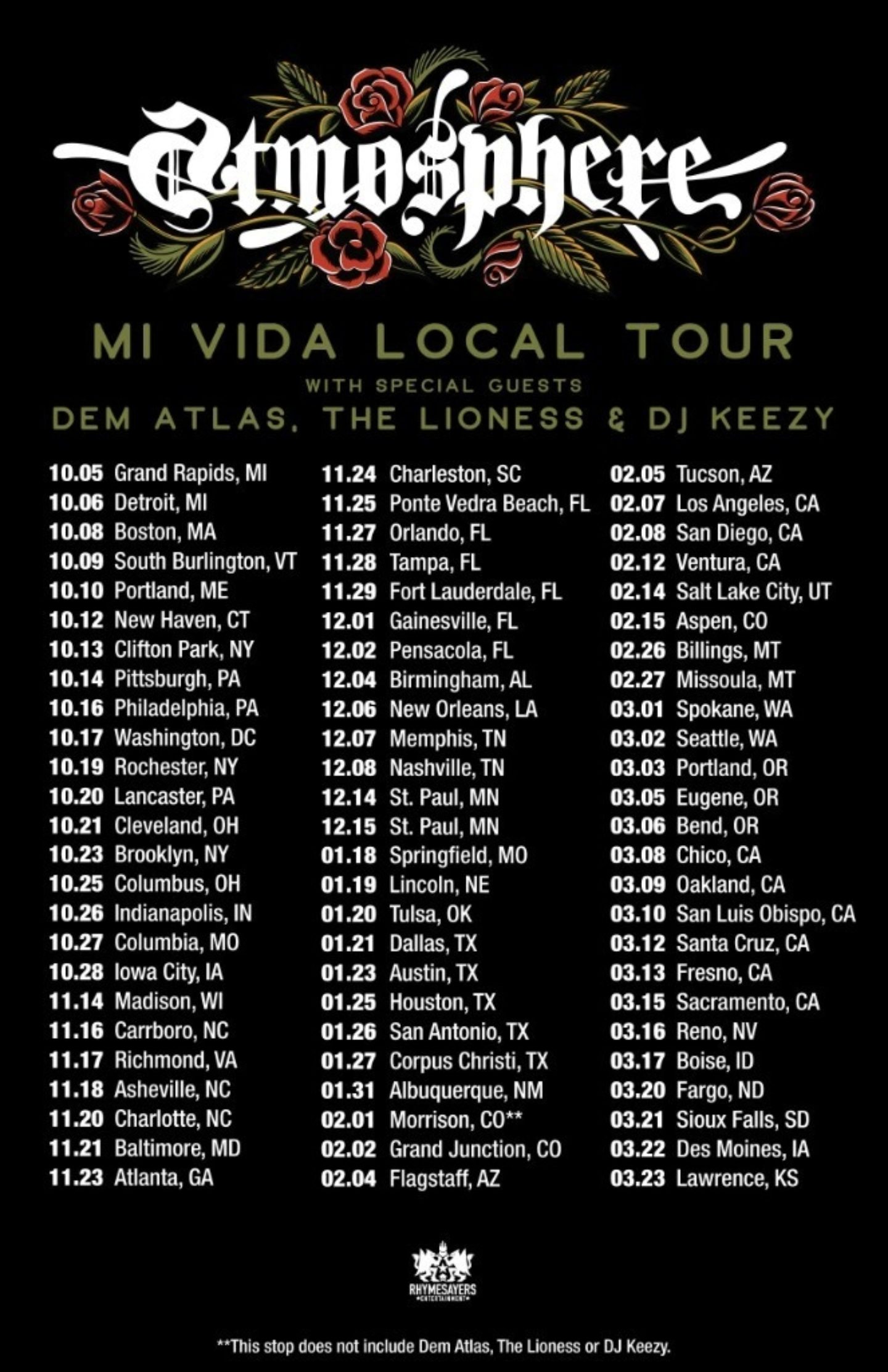 Atmosphere S Mi Vida Local Tour Continues Next Week Rhymesayers