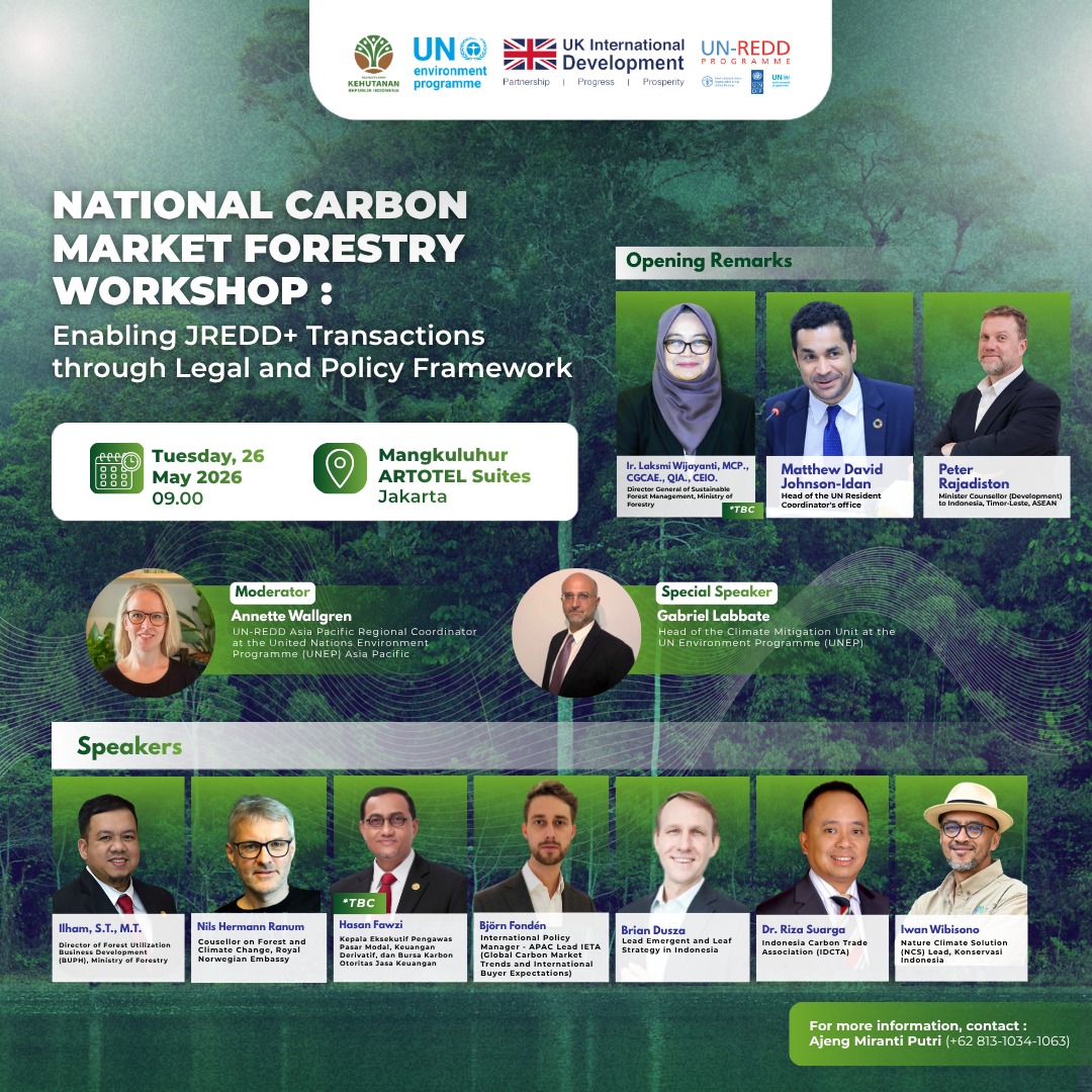 National Carbon Market Forestry Workshop: Enabling JREDD+ Transaction through Legal and Policy Framework
