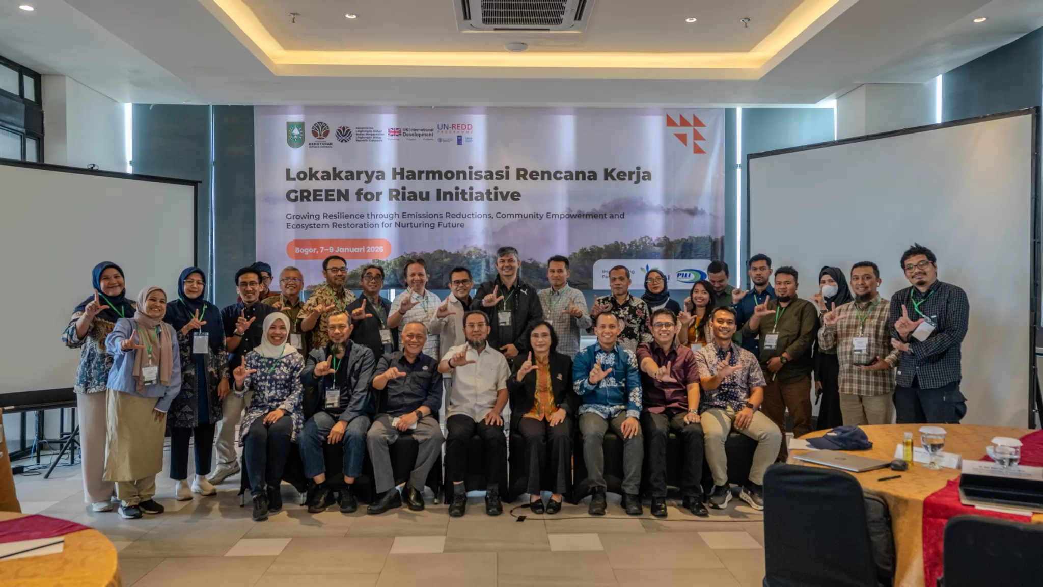 Perkuat Kesiapan REDD+ Berbasis Yurisdiksi, Inisiatif Green for Riau Gelar Lokakarya Harmonisasi Rencana Kerja di Bogor