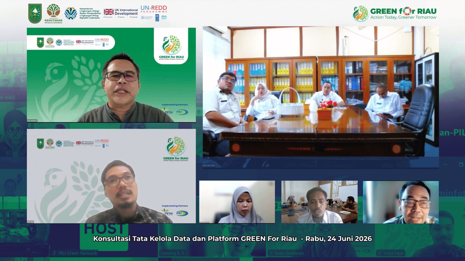 Konsultasi Tata Kelola Data dan Platform GREEN for Riau Perkuat Fondasi Implementasi REDD+ dan JREDD+ di Provinsi Riau
