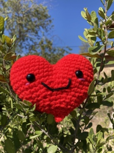 Heart Amigurumi red