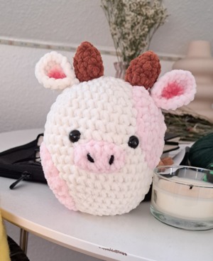 Crochet Squishmallow Cow, Sunflower, Mooshroom, Rose Themed Cows, Cute  Stuffed Animal, Amigurumi - Needlecrafts & Yarn