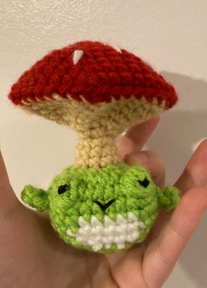 Poppable Mushroom Frog Pattern