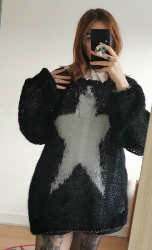 star knit jumper