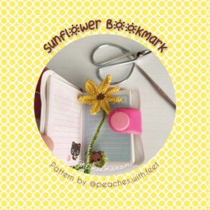 Sunflower bookmark pattern