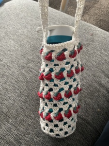 Crochet Tumbler holder bag in electric Blue – LAGEMMA