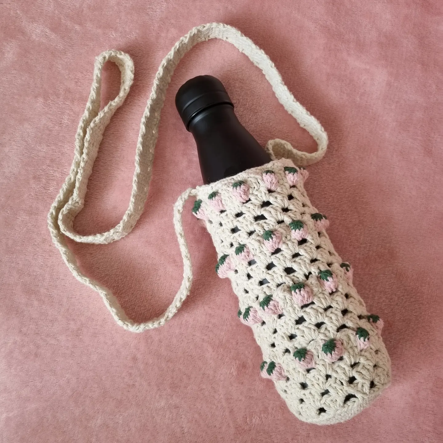 Wine Bottle Cover With Coasters , Crochet Pattern , Crochet Bottle