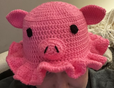 Pig Ruffle Bucket Hat