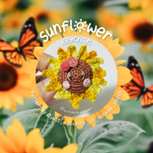 Sunflower keychain