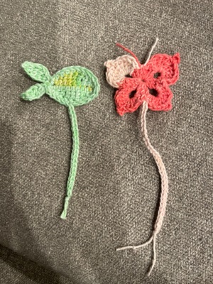 Crochet butterflies for bookmarks 