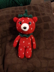 Crochet Strawberry Bear