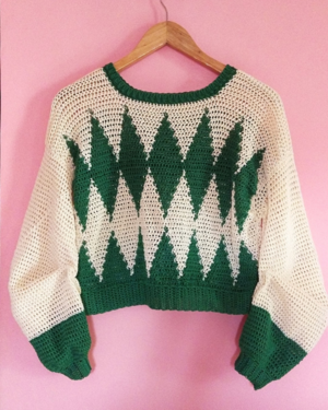 Preppy Diamond Jumper