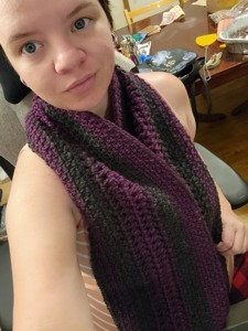 Moss stitch scarf