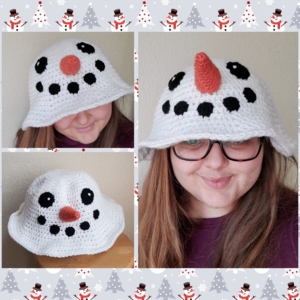 Snowman bucket hat