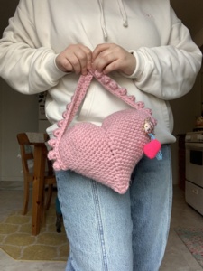The most perfect heart plush purse