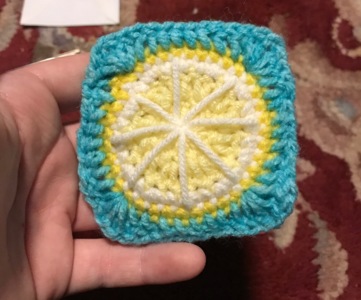 Lemon Granny Square Crochet pattern by CroCreate