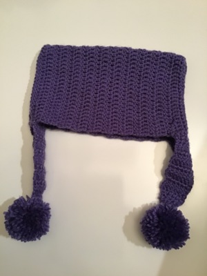 RIbbed Cat Beanie with Ear Flaps!