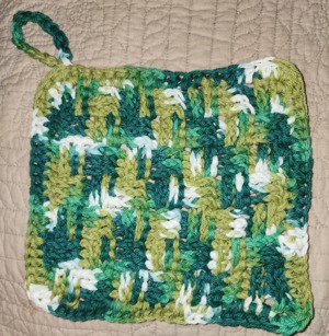 Basket weave textured dishcloth
