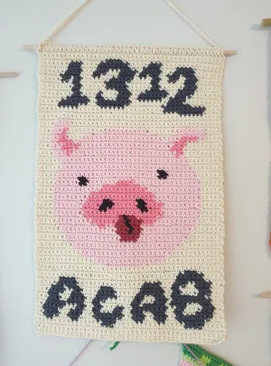 1312 ACAB Piggy Wall Hanging