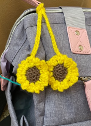 OhMeOhMyCrochet Crochet Flower Bag Charm / Small Pouch